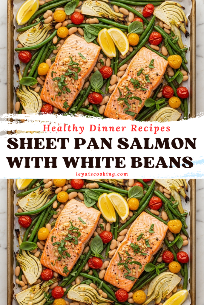 Sheet Pan Salmon with White Beans Recipe